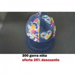 300 GORRA NIÑA VAQUERO FLORES