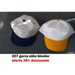 227 GORRA NIÑO BICOLOR AMARIL