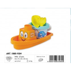 1980-fish conjunto barco pez