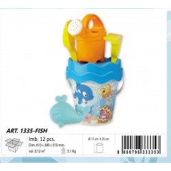 1335-FISH SET PLAYA DECORADO