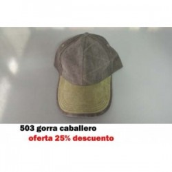 503 GORRA CABALLERO KAKI/NEGR
