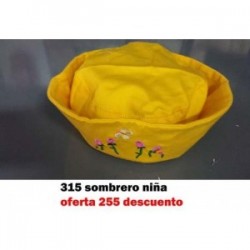 315 SOMBRERO NIÑA ROSAS